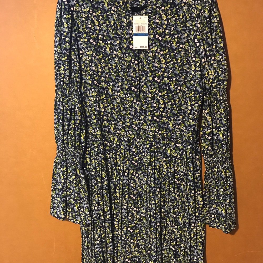 Michael Kors smocked sleeve floral print dress - Picture 2 of 4
